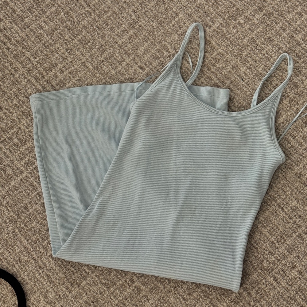 Baby Blue Ribbed Mini Dress